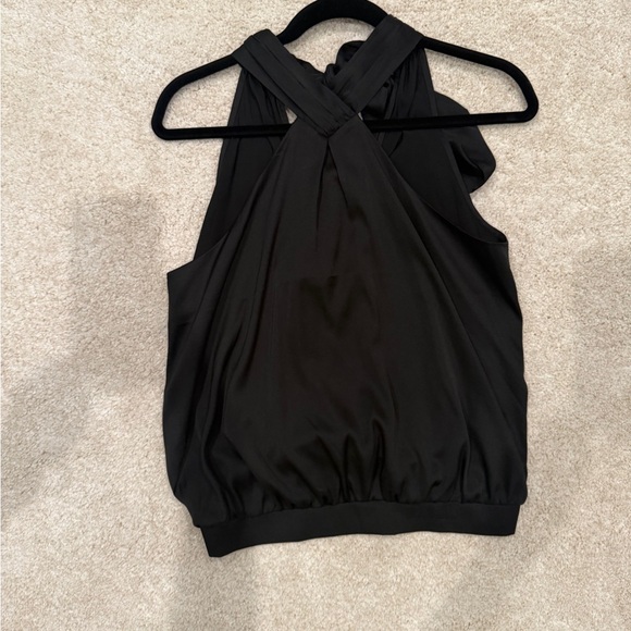 Express High Halter Tie Neck Banded Bottom Top - Picture 2 of 4